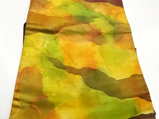  抽象模様織出し名古屋帯